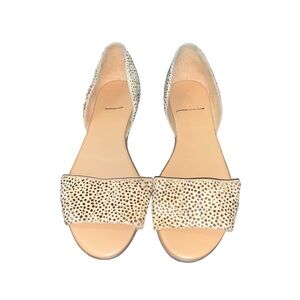 J Crew Calf Hair Animal Print Flat Shoes Size 7.5